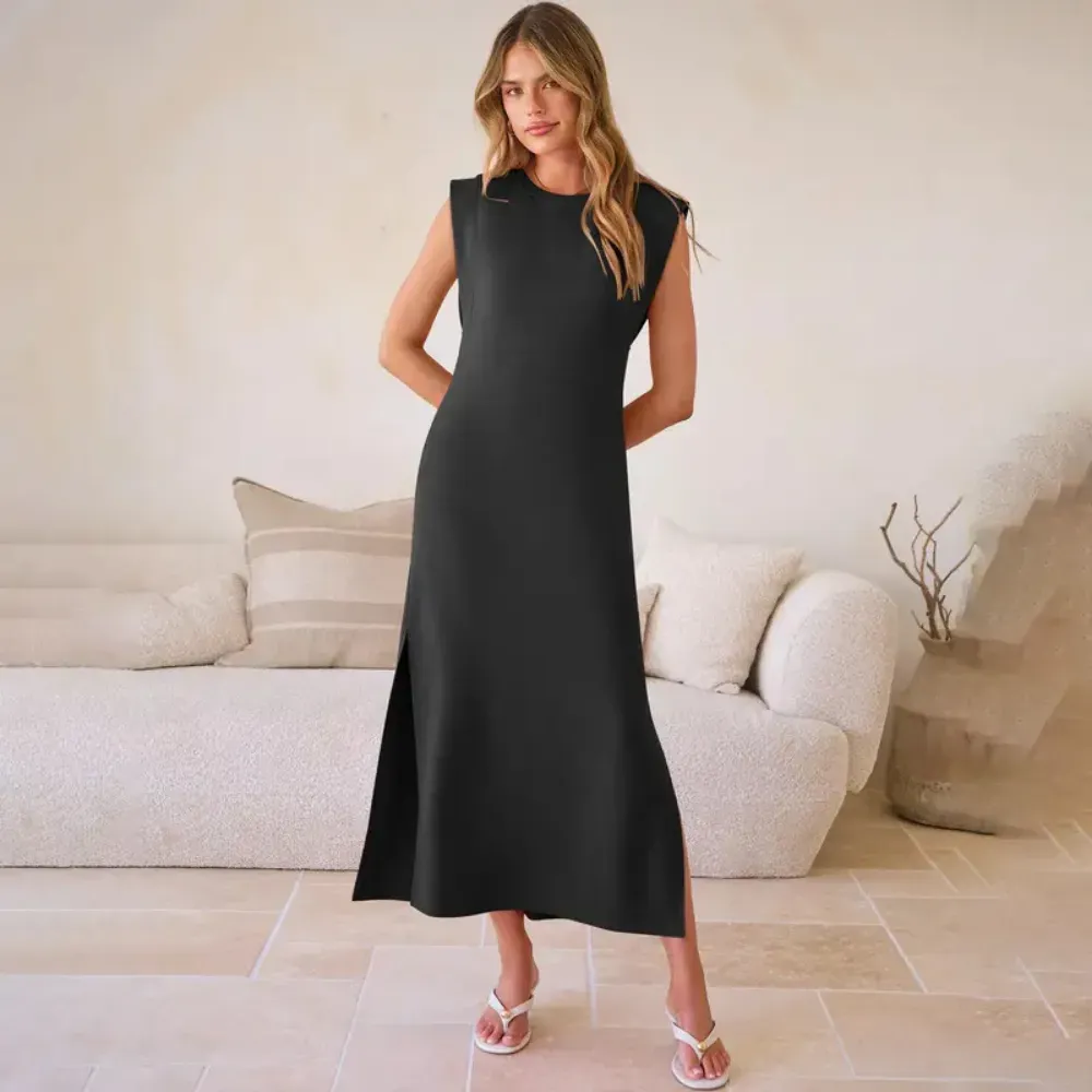 Women Summer Casual Sleeveless Maxi Dress 2026 Crewneck Loose