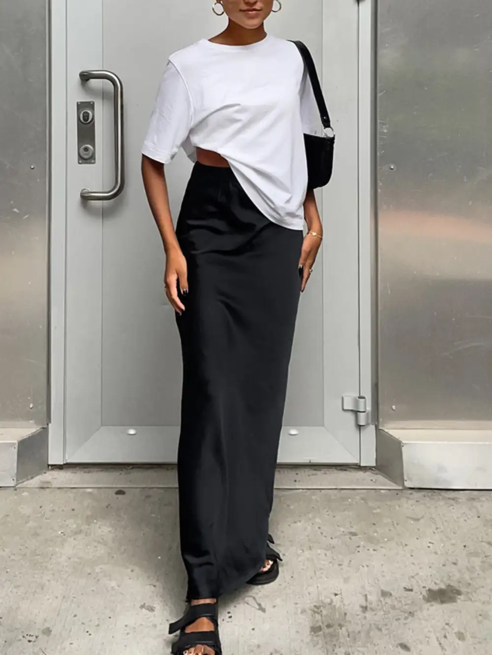 Sequin High Rise Maxi Skirt