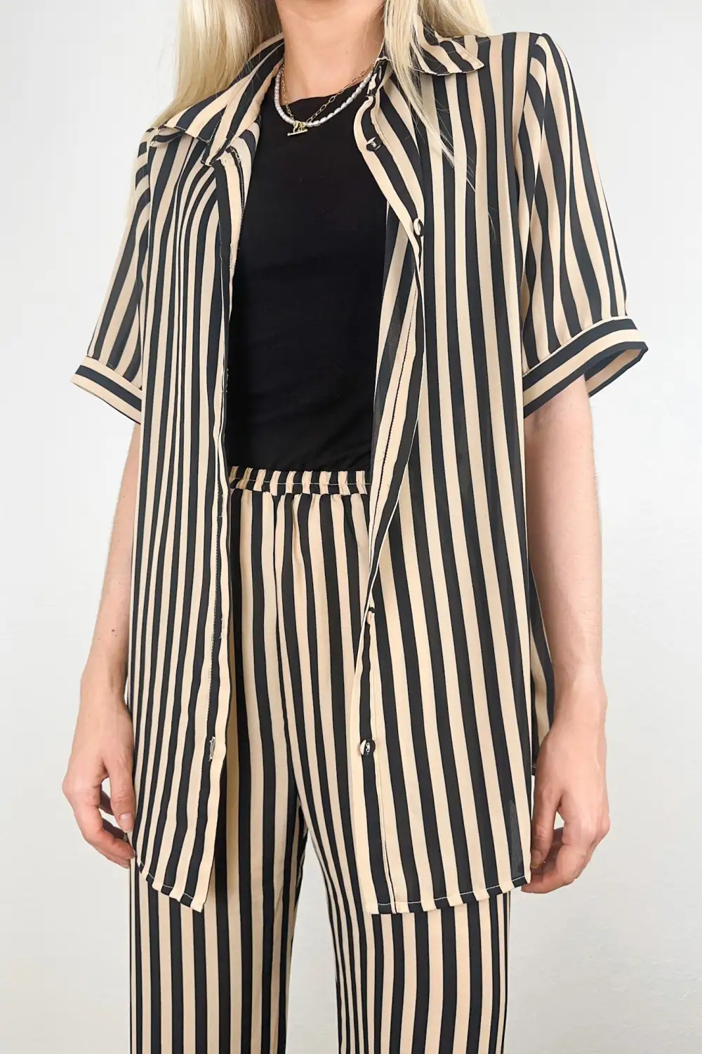 Soft Striped Pant Set