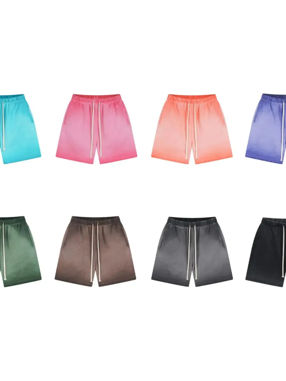 Simple Drawstring Cotton Blend Casual Shorts