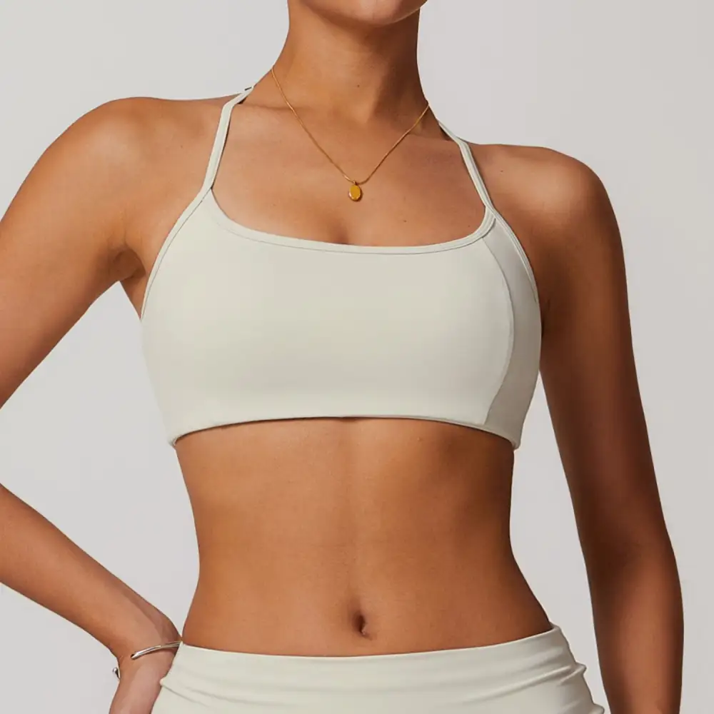 Halter-Neck Open-Back Yoga Bra