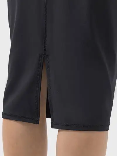 Slit Wrap Active Woven Skirt
