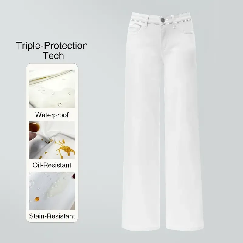 Mid-Low Waist Loose Stretch Wide Leg Jeans