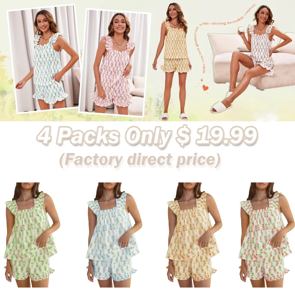 🌸 Women’s Floral Print Pajama Set – Soft, Sweet & Perfect for Lounging