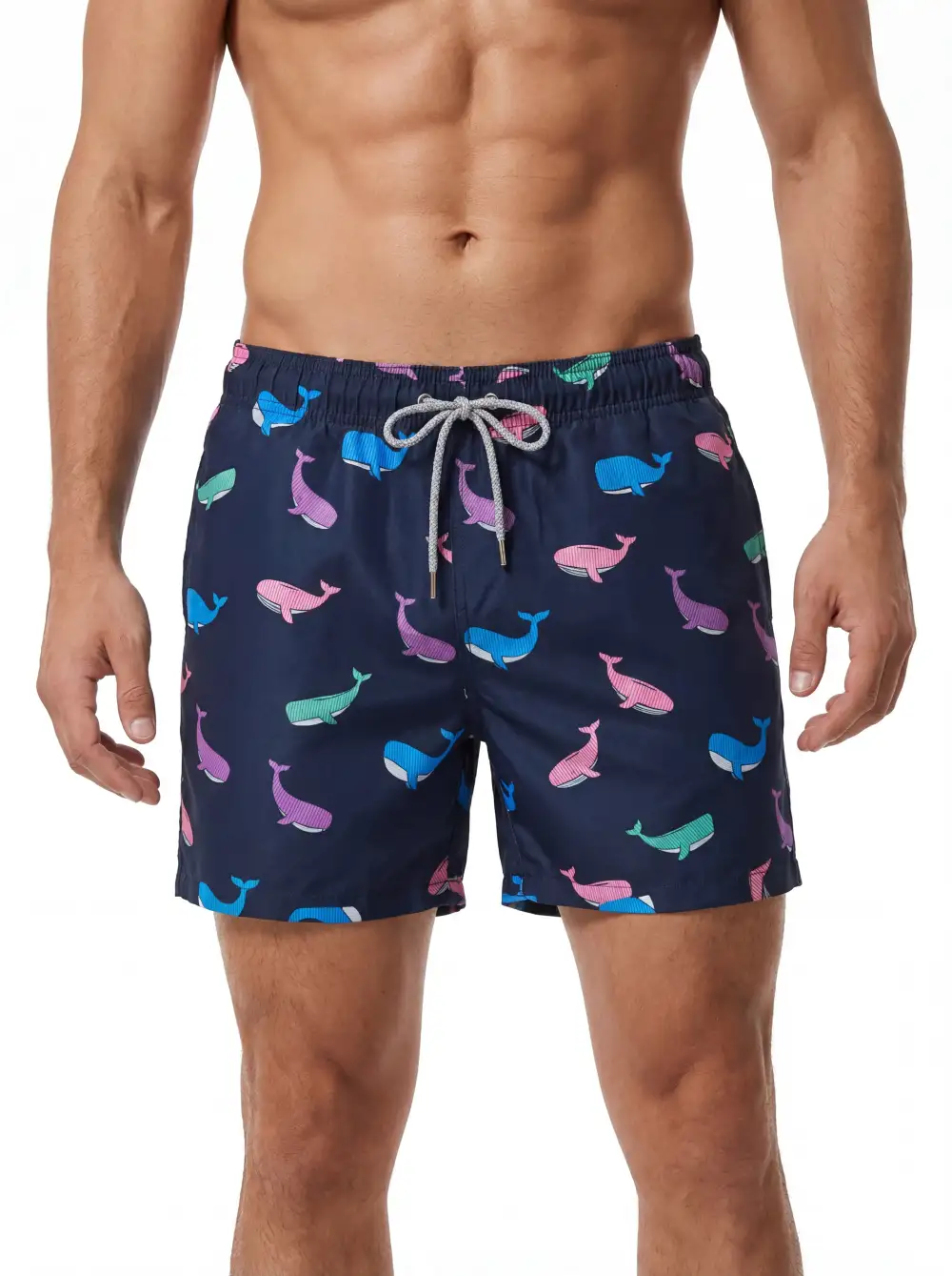 Navy Whales Swim Shorts