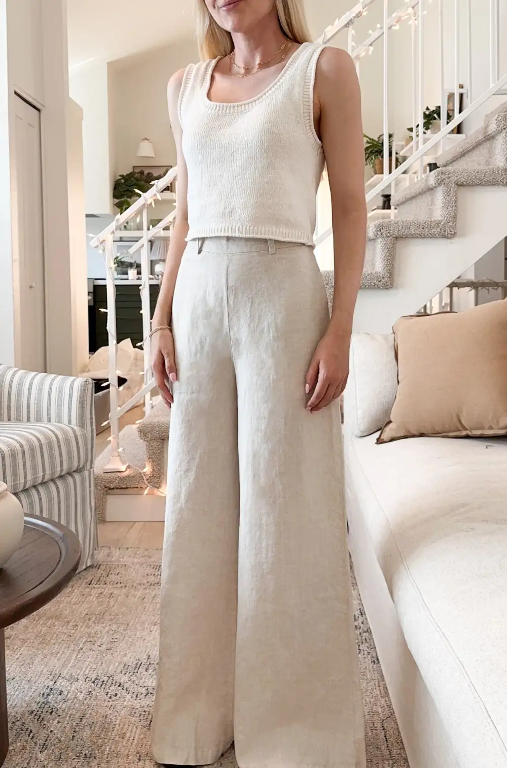 Simple Soft Linen Blend Pants
