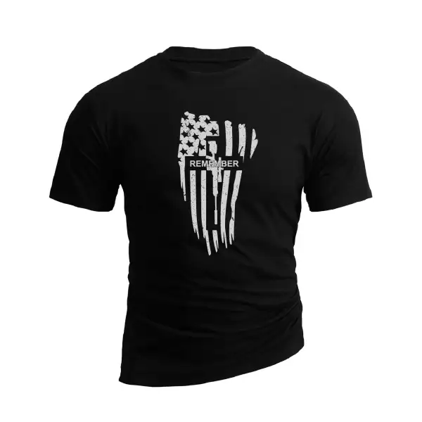 USA FLAG REMEMBER GRAPHIC TEE