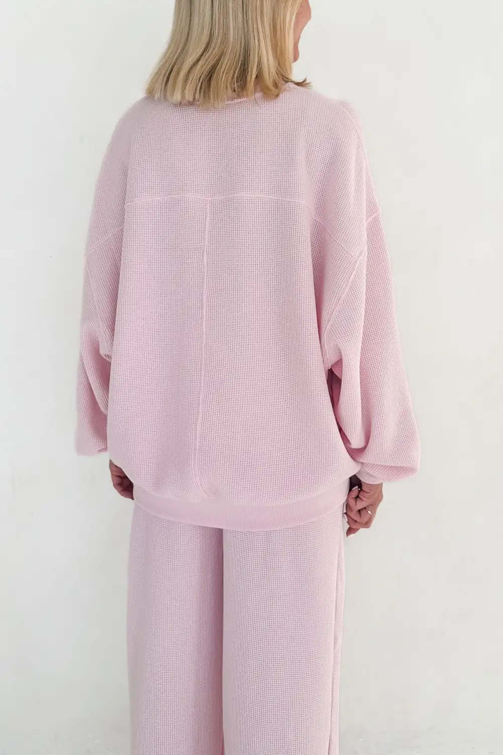 Neat Finish Waffle Knit Sweatshirt