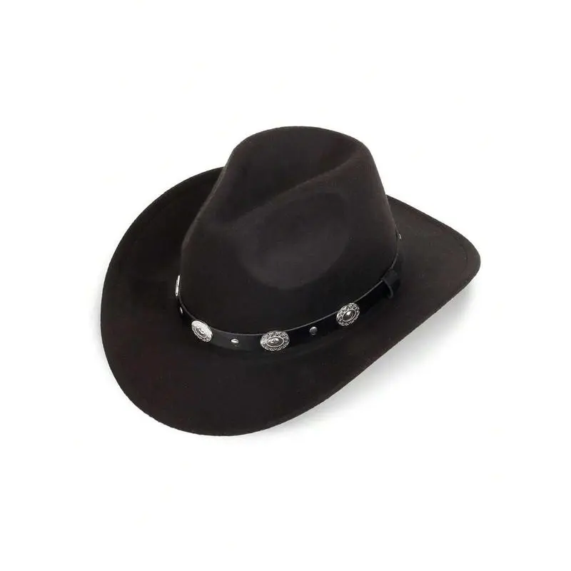 🏷️ 🔥 Limited-Time Sale — 40% OFF! 🔥 Western Cowboy & Cowgirl Hat – Classic Wide Brim Fedora with Buckle Belt for Men & Women