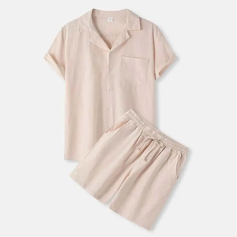 Relaxed Button Up Shirt and Shorts Set