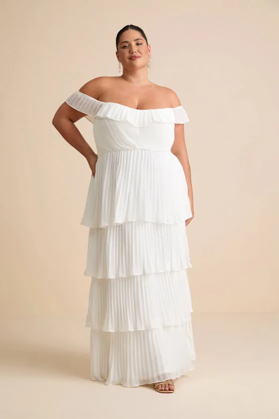 Always Remarkable Light Blue Floral Off-the-Shoulder Maxi Dress