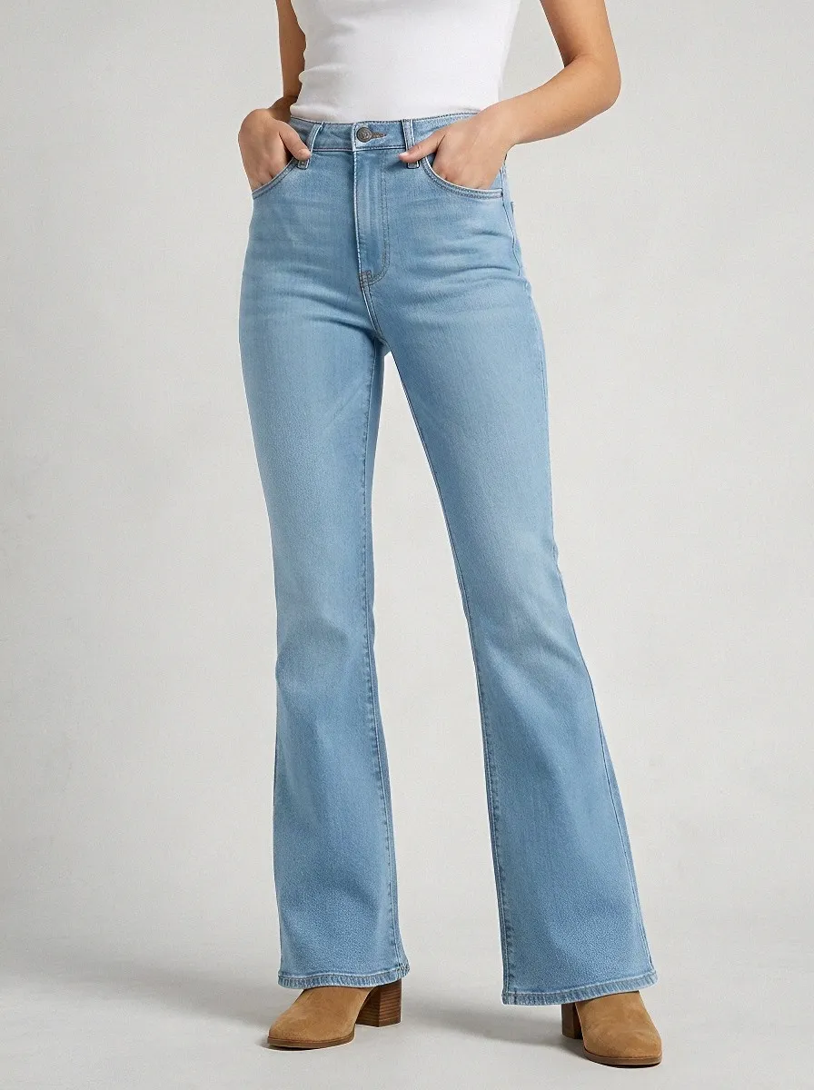 Structured High-Waist Women's High-Waist Stretch Flare Jeans