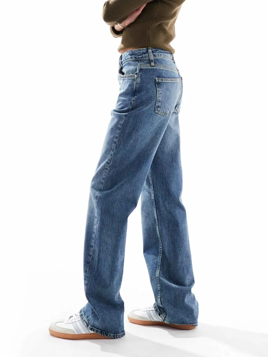 High-Waist Relaxed Denim Pants