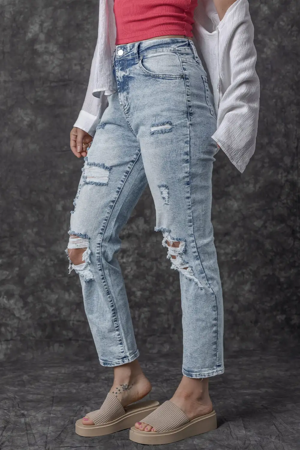 Airy Simple Denim Jeans
