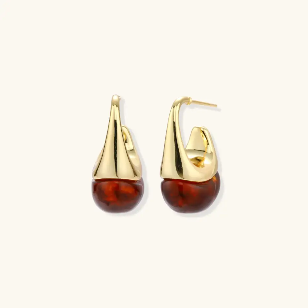 Amber Flow Drop Earrings