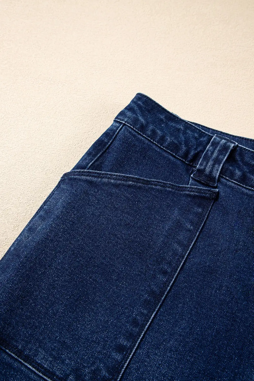 Relaxed Mid Rise Straight Leg Denim Jeans