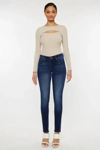 Soft Mid Rise Skinny Denim Jeans