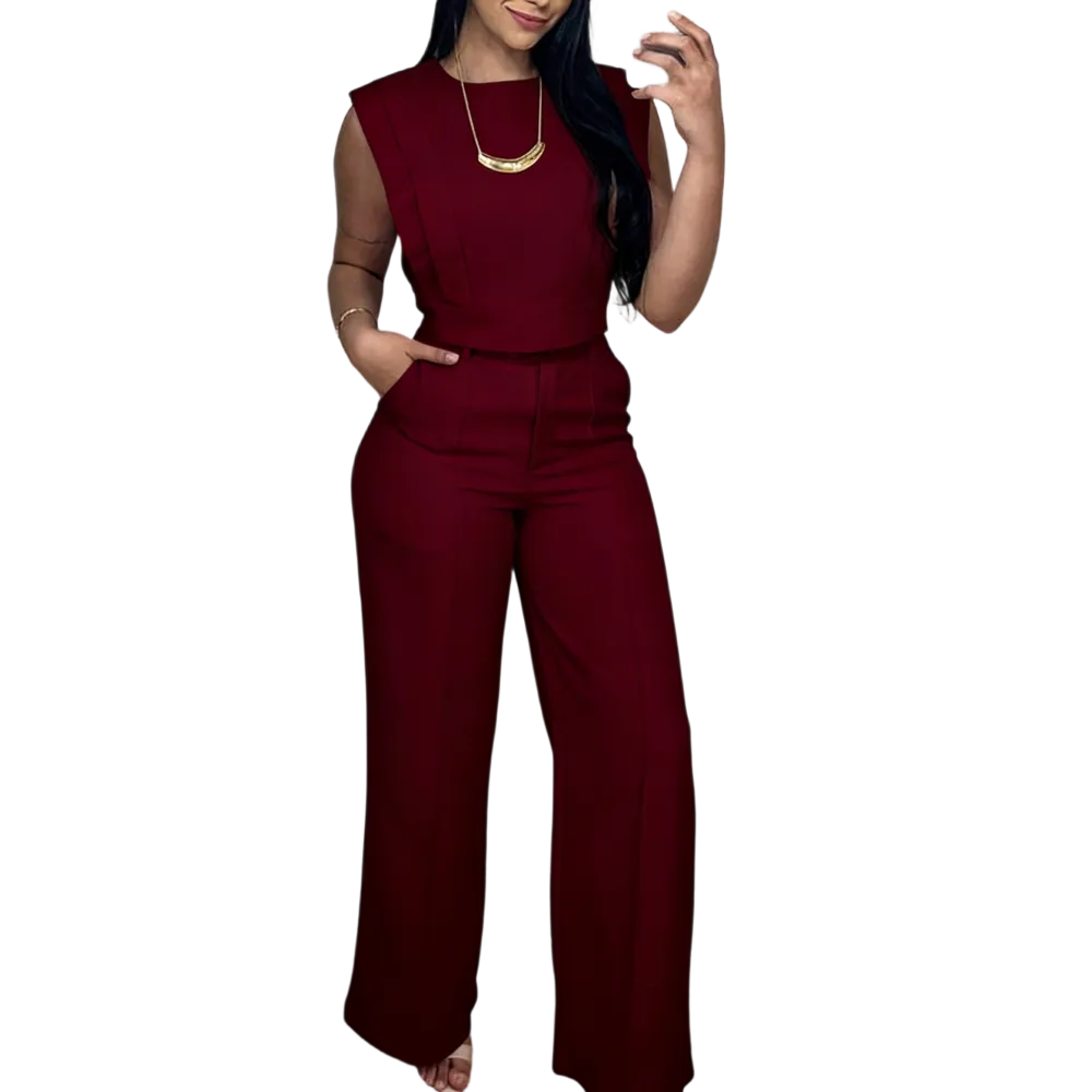 Women's Crop Top and Pocket Pants Set