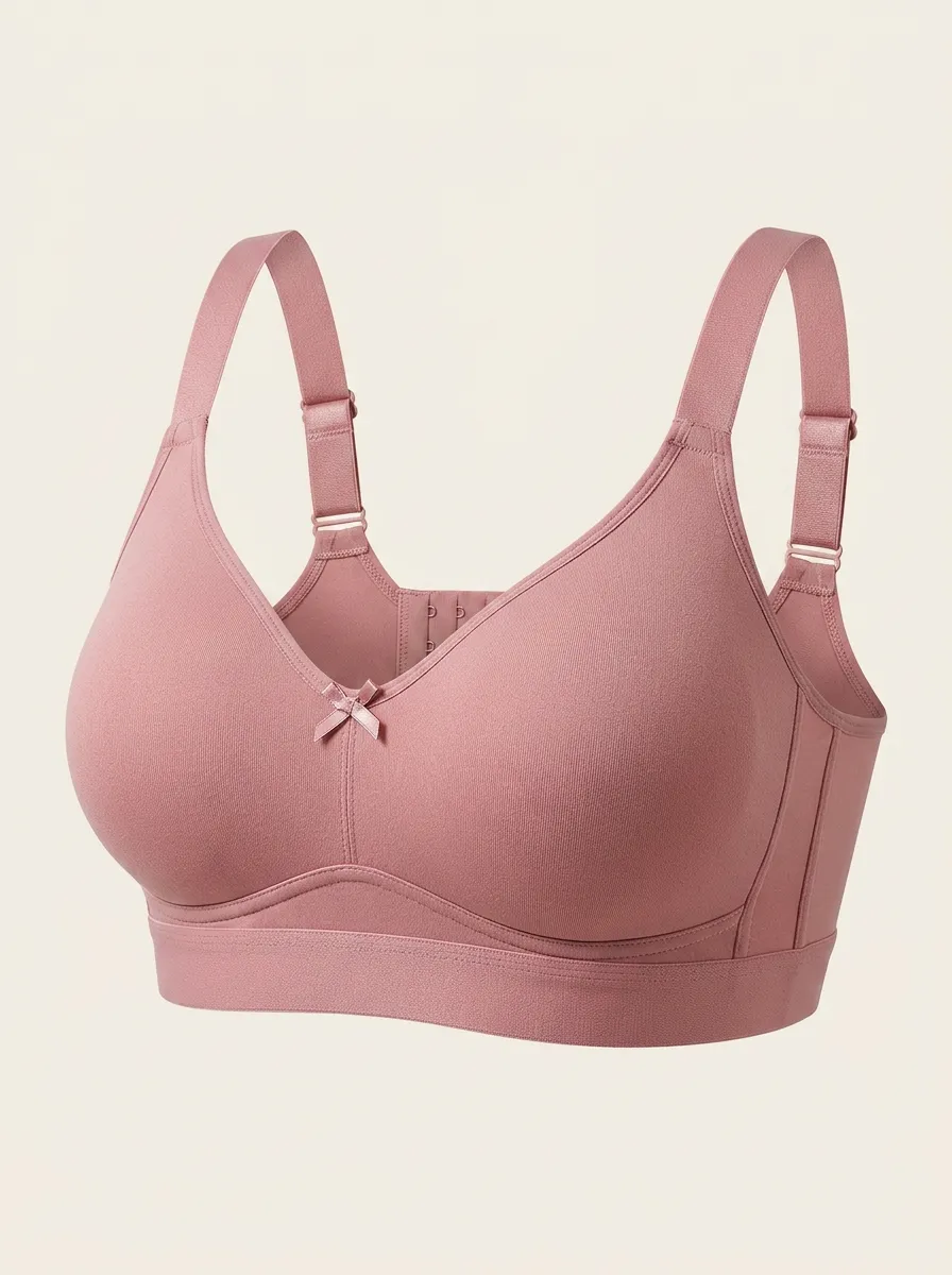 Women's Full-Coverage Wireless Seamless Bow-Detail Bra