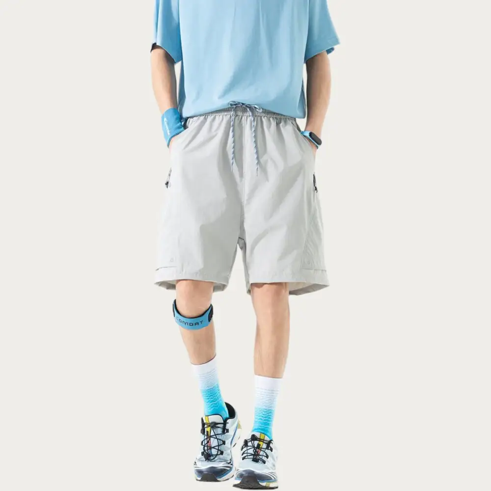 Refined Drawstring Side-Pocket Lightweight Men's Athletic Shorts