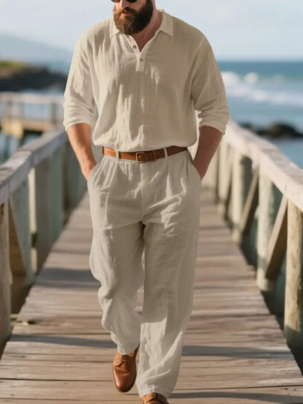 Refined Men's Full Size Long Sleeve Top and Pants