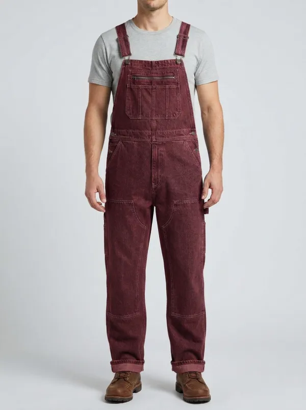 Men's Casual Workwear Blue Denim Bib Overalls