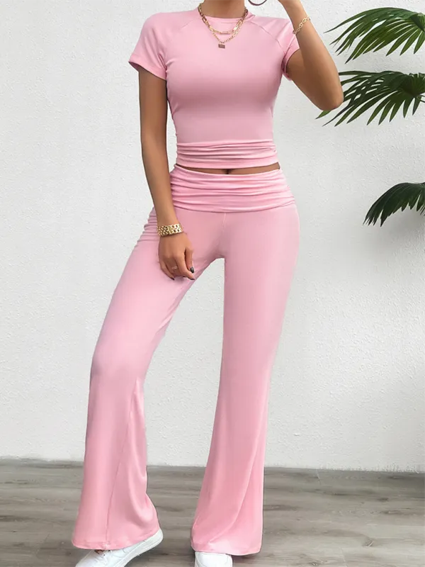 Clean Slim Fit Short Sleeve Long Shorts