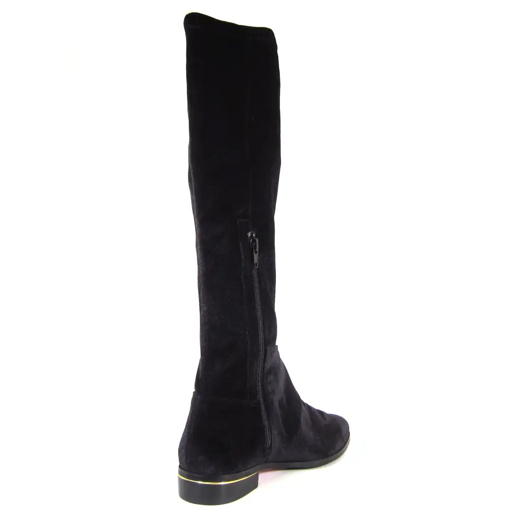 Velvet Knee High Boots