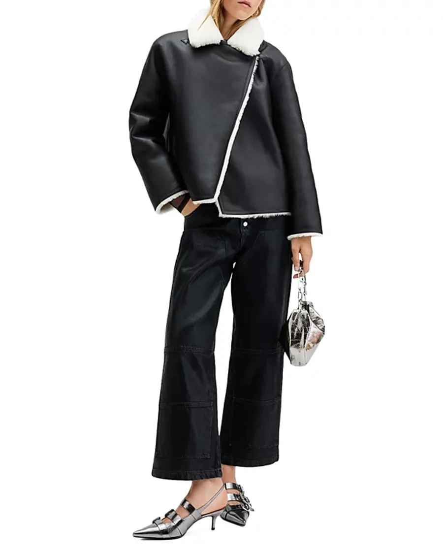 Multicolor Reversible Shearling Jacket