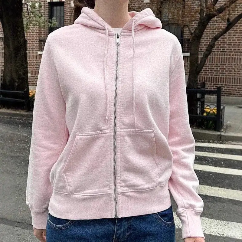 Hooded Zip-Front Zip-Up Hoodie