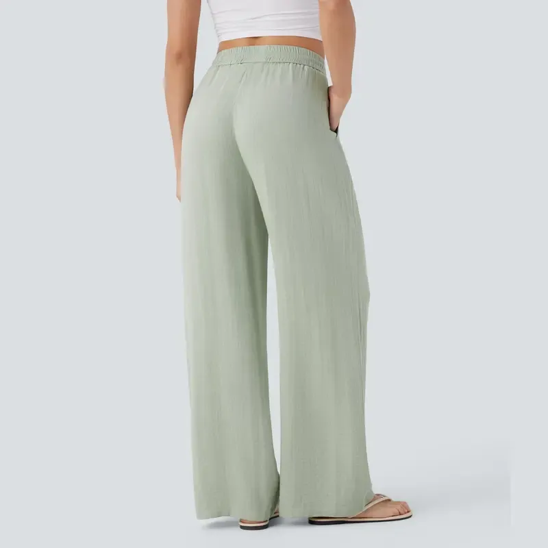 🔥Last Day: 14-Pack Only $35 🔥Women'S High-Waisted Linen Trousers