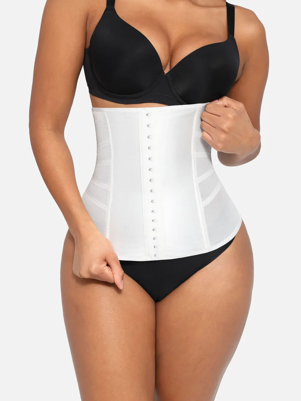 Mesh Panel Structured Waist Trainer