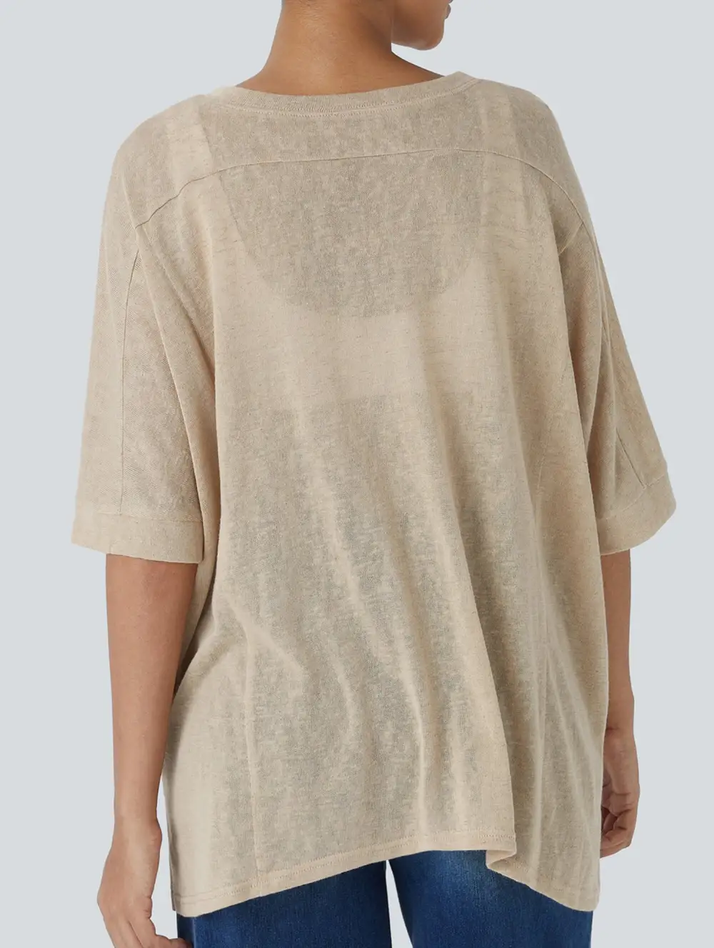 Oversized Knit Crew Neck Tee