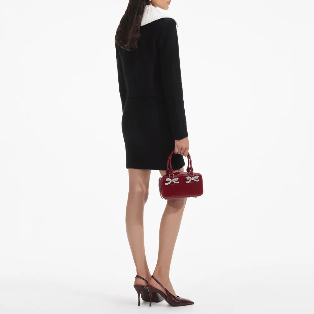 Black Cashmere Blend Knit Skirt