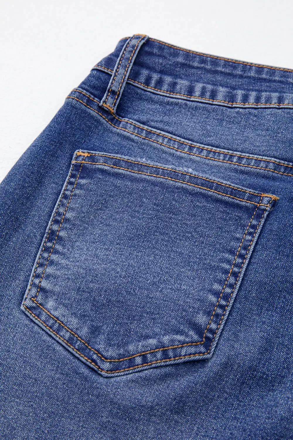 Raw Hem Cropped Whiskered Jeans