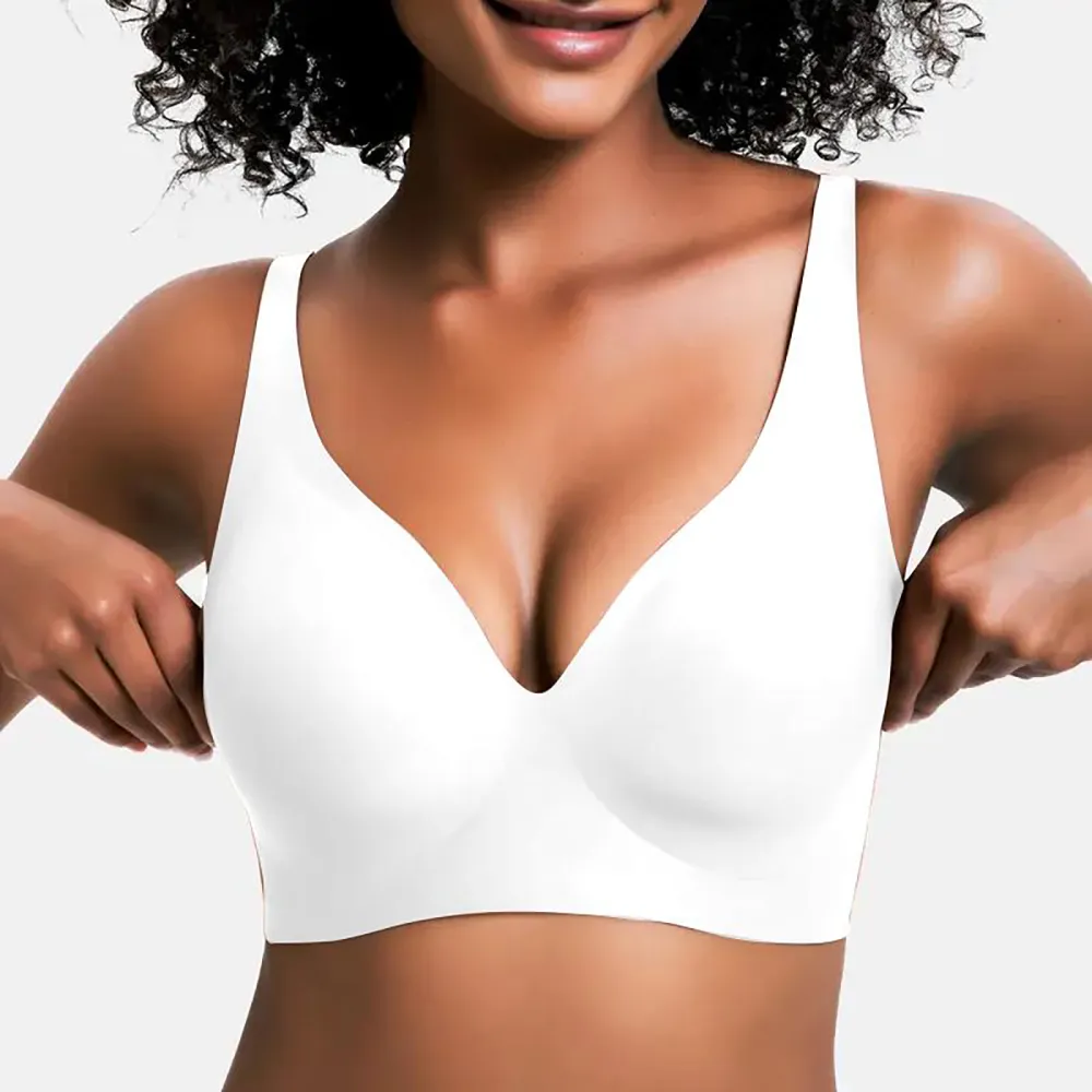 Women's Wireless Seamless Jelly Bra Deep V