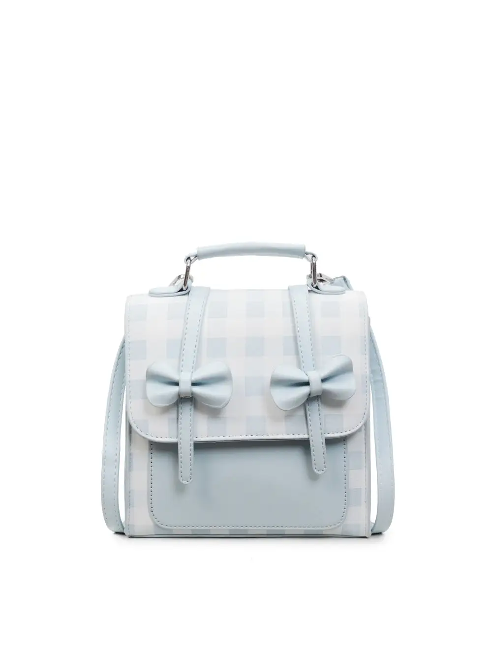 Gingham Bow Casual Backpack