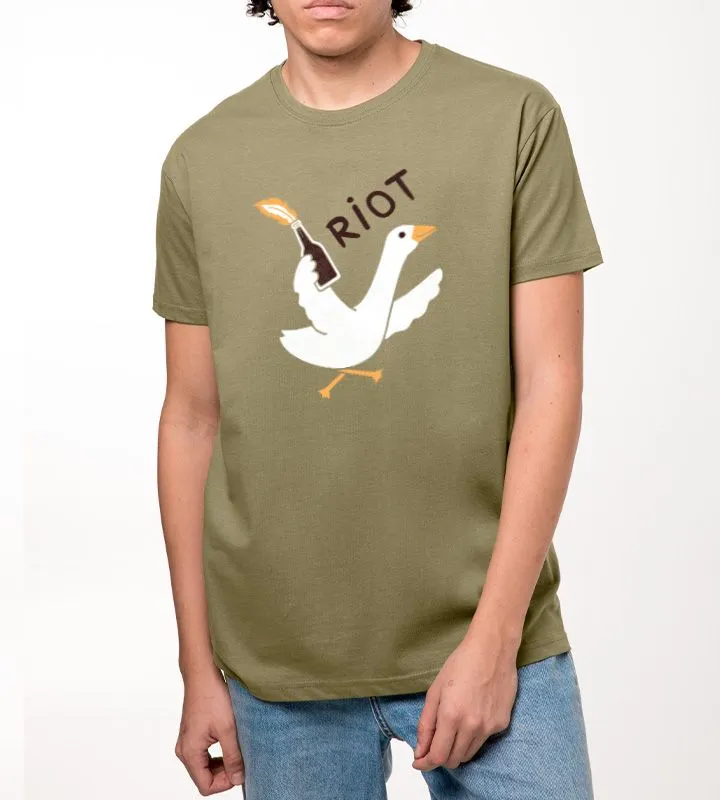 Duck Pattern Crew Neck T-Shirt