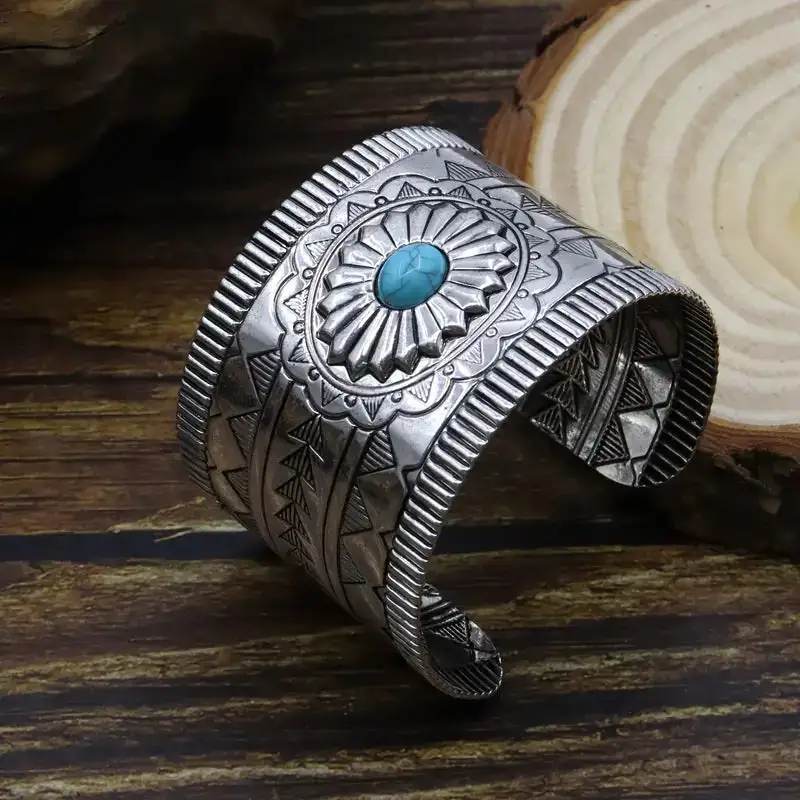 Open Stone Cuff Bracelet