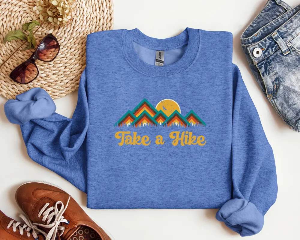Trail Hike Graphic Crewneck Sweatshirt