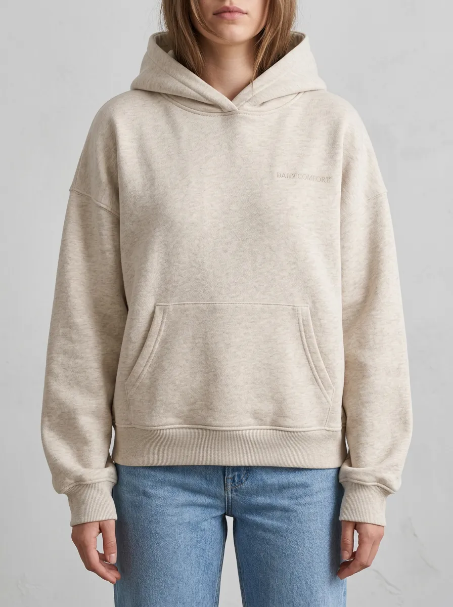 Women's Minimalist Daily Comfort Letter Printed Hoodie