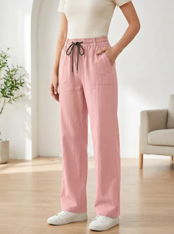 Women's Boho Inspired Casual Adjustable Drawstring Waist Pants