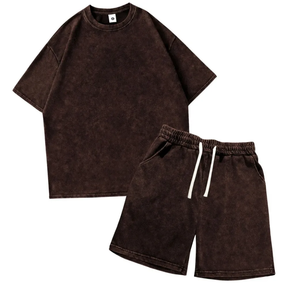 Men's classic two-piece soft stretch cotton loungewear set