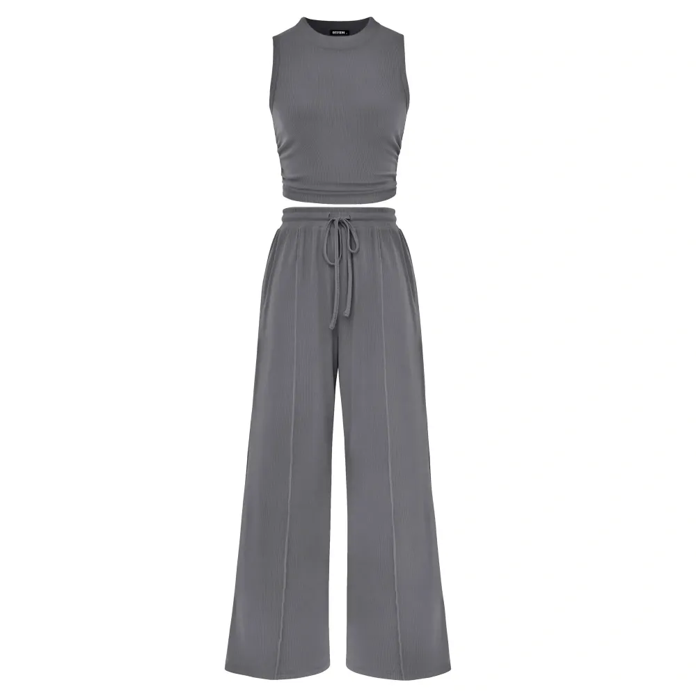 Women's 2-Piece Ribbed Knit Lounge Set
