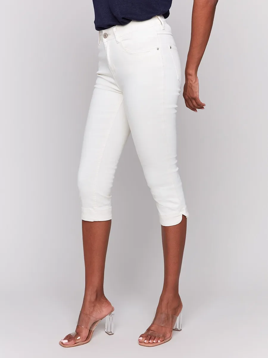 Women's Breathable Cotton Twill Cropped Pants