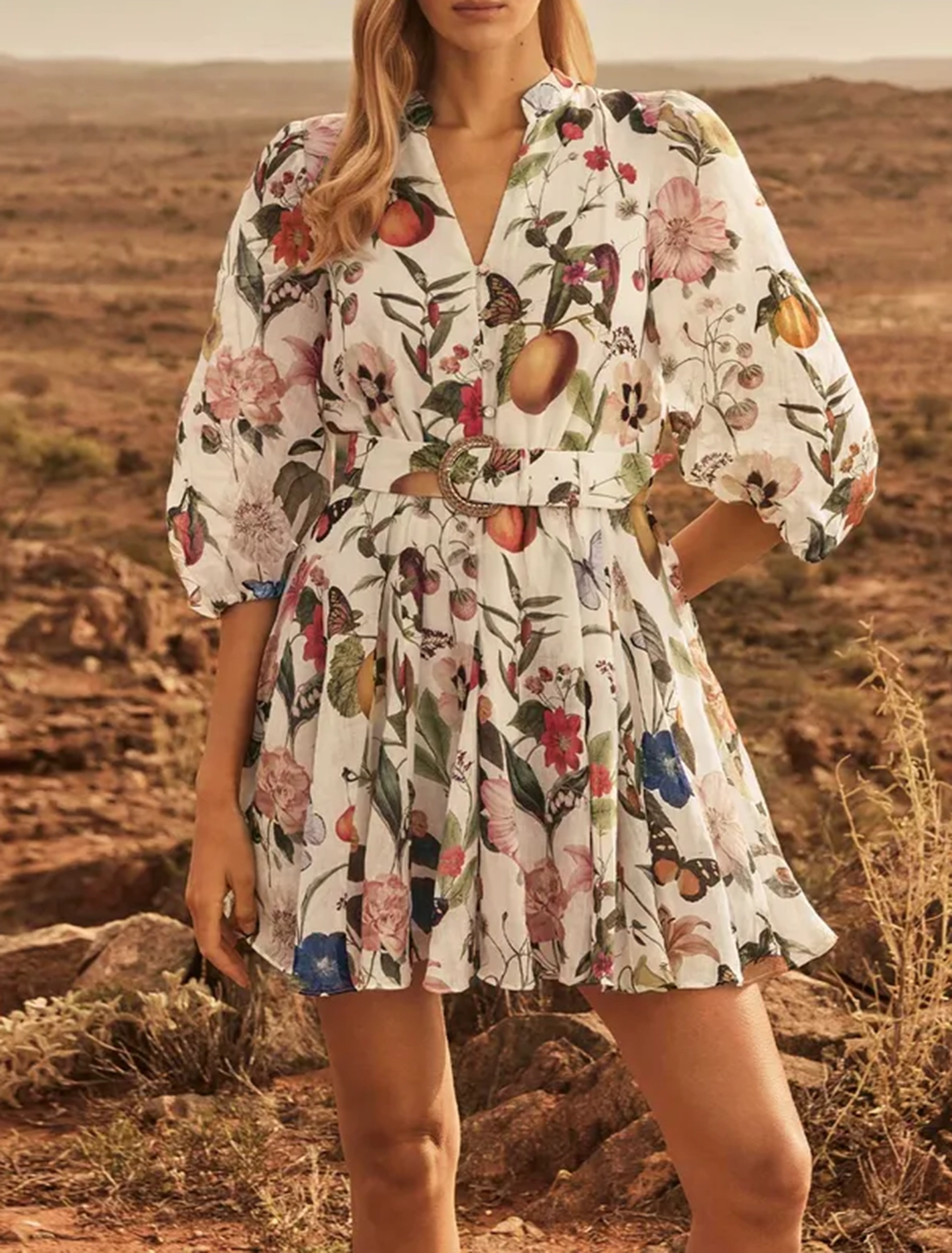 Printed Mini Skater Dress