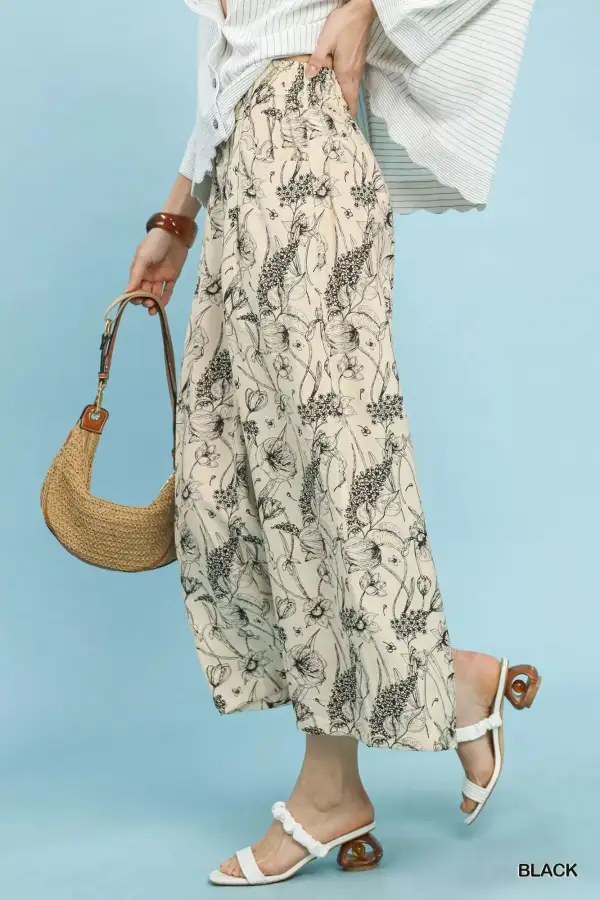 Two Tone Print Pants