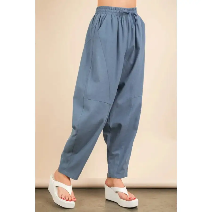 Solid Barrel Comfy Woven Pants