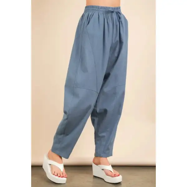 Solid Barrel Comfy Woven Pants