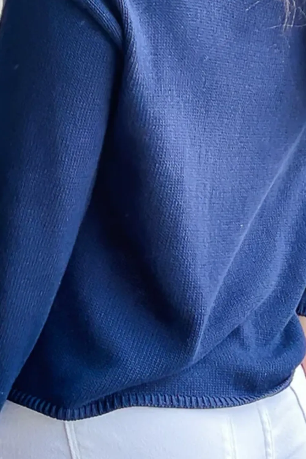 Dark Blue Star Print Sweater
